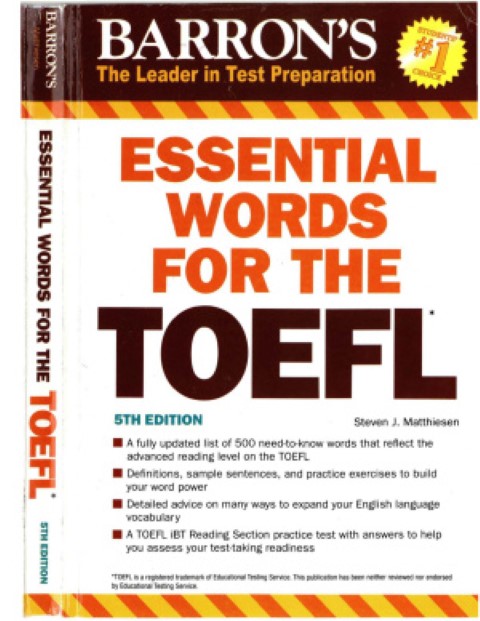 Essential Words for the TOEFL 5th edition 2011