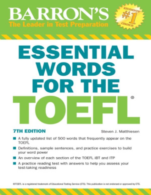 Essential Words for the TOEFL 7th edition 2017